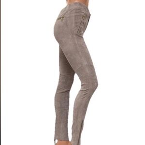 J Brand Dove Gray French Lamb Suede Skinny Pants JW34LE1187 MRSP $1598 2x30 Sexy